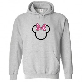 Lady Mouse Ears Classic Cute Kids and Adults Pullover Hoodie For Animated Cartoon Fans